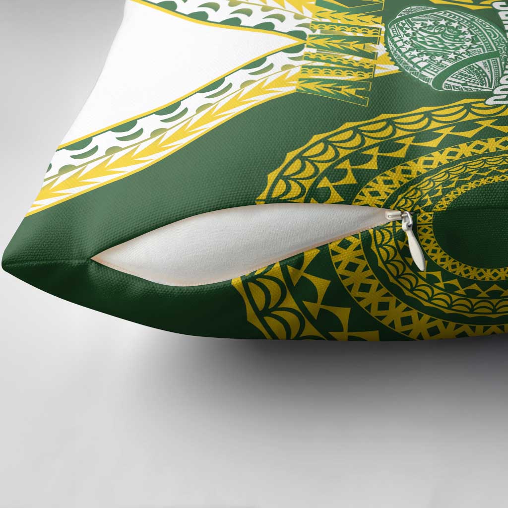 Avaiki Cook Islands Rugby Pillow Cover Kuki Airani Tatau Green - Aussie Hoodie