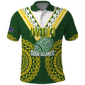 Custom Avaiki Cook Islands Rugby Polo Shirt Kuki Airani Tatau Green - Aussie Hoodie