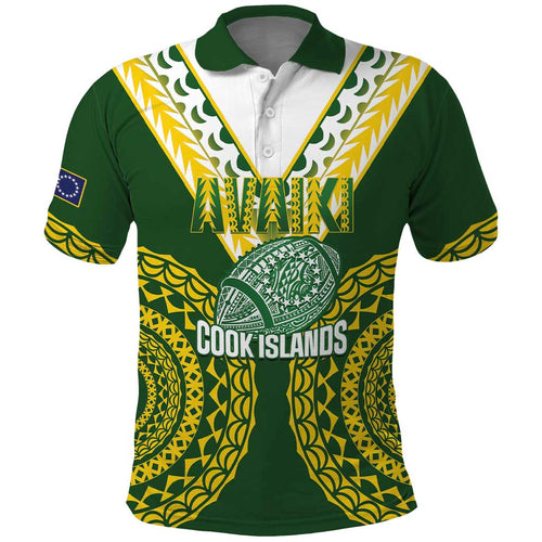 Custom Avaiki Cook Islands Rugby Polo Shirt Kuki Airani Tatau Green - Aussie Hoodie