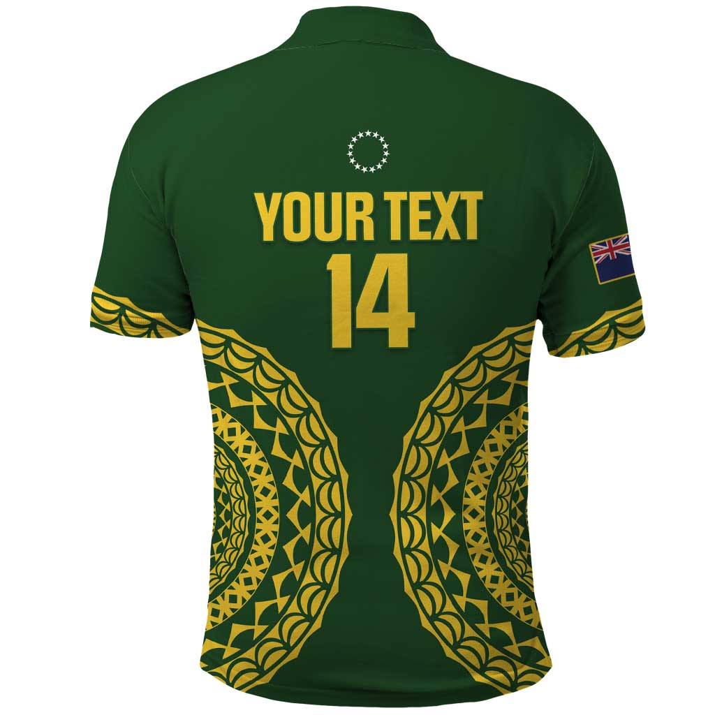 Custom Avaiki Cook Islands Rugby Polo Shirt Kuki Airani Tatau Green - Aussie Hoodie