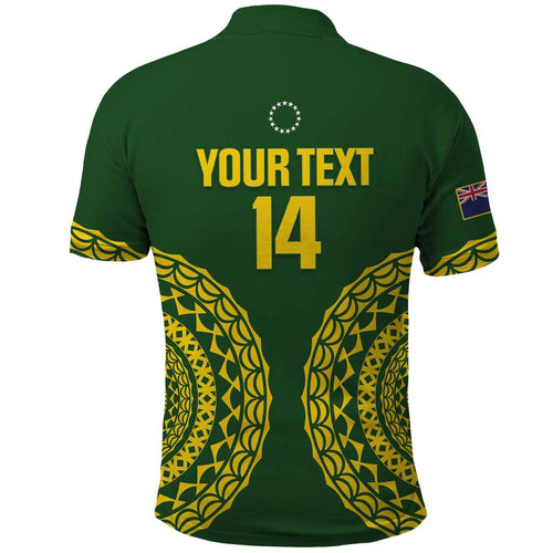 Custom Avaiki Cook Islands Rugby Polo Shirt Kuki Airani Tatau Green - Aussie Hoodie