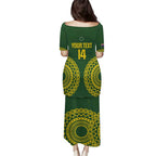 Custom Avaiki Cook Islands Rugby Puletasi Kuki Airani Tatau Green - Aussie Hoodie