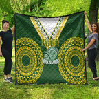 Avaiki Cook Islands Rugby Quilt Kuki Airani Tatau Green - Aussie Hoodie