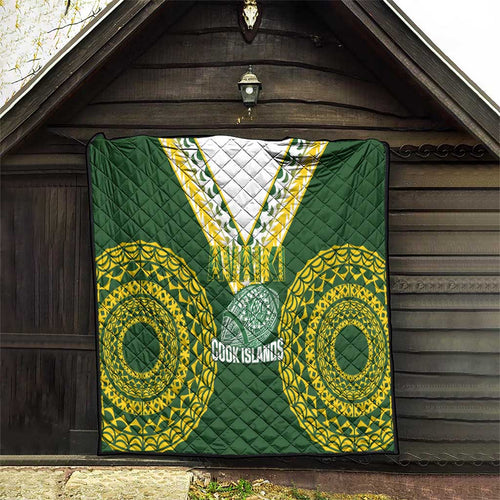 Avaiki Cook Islands Rugby Quilt Kuki Airani Tatau Green - Aussie Hoodie