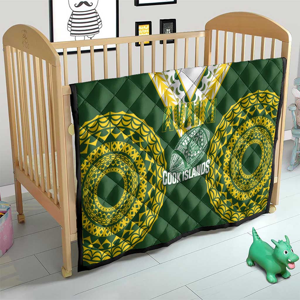 Avaiki Cook Islands Rugby Quilt Kuki Airani Tatau Green - Aussie Hoodie