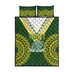 Avaiki Cook Islands Rugby Quilt Bed Set Kuki Airani Tatau Green - Aussie Hoodie