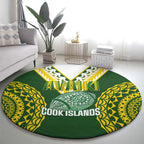Avaiki Cook Islands Rugby Round Carpet Kuki Airani Tatau Green - Aussie Hoodie