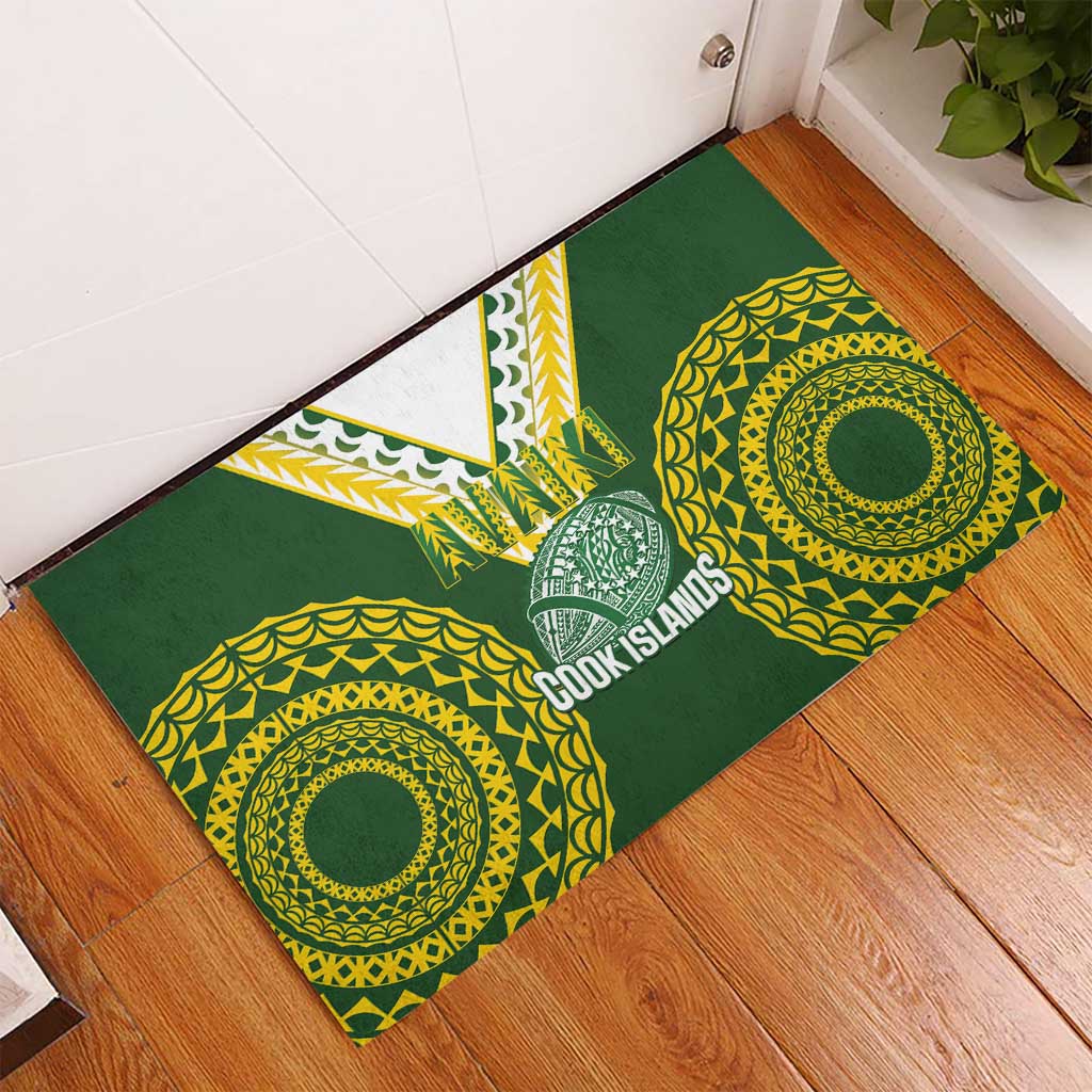 Avaiki Cook Islands Rugby Rubber Doormat Kuki Airani Tatau Green - Aussie Hoodie