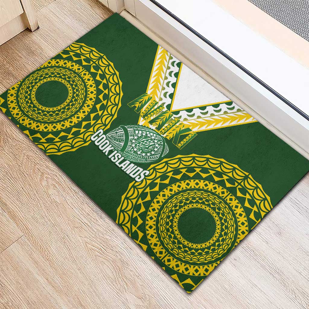 Avaiki Cook Islands Rugby Rubber Doormat Kuki Airani Tatau Green - Aussie Hoodie