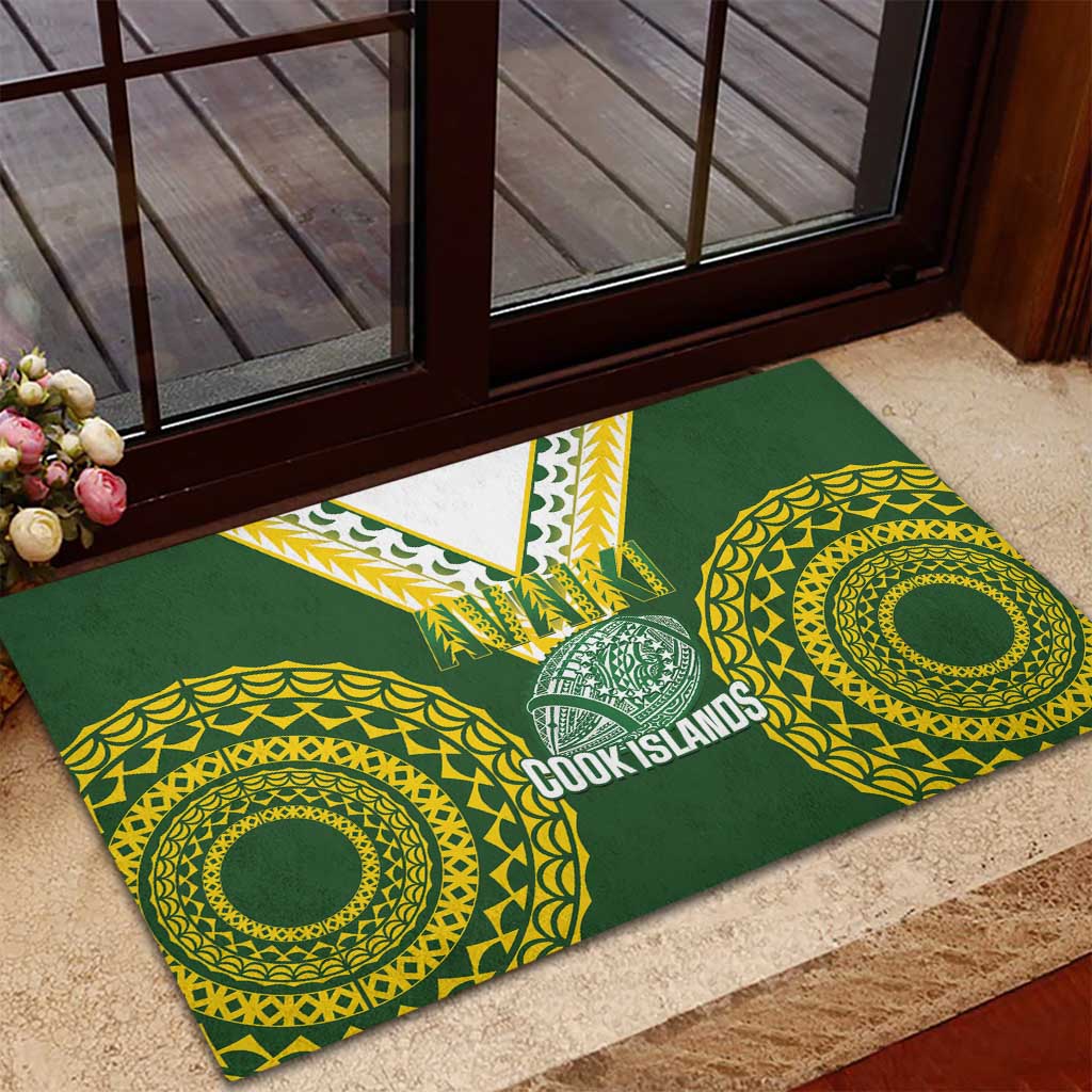 Avaiki Cook Islands Rugby Rubber Doormat Kuki Airani Tatau Green - Aussie Hoodie