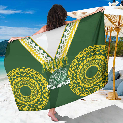 Avaiki Cook Islands Rugby Sarong Kuki Airani Tatau Green - Aussie Hoodie
