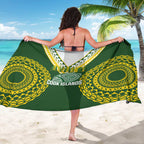 Avaiki Cook Islands Rugby Sarong Kuki Airani Tatau Green - Aussie Hoodie