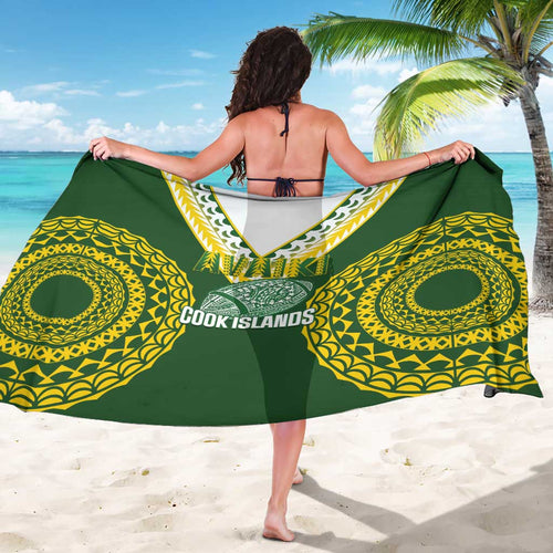 Avaiki Cook Islands Rugby Sarong Kuki Airani Tatau Green - Aussie Hoodie