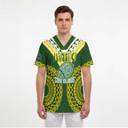 Custom Avaiki Cook Islands Rugby Scrub Top Kuki Airani Tatau Green - Aussie Hoodie
