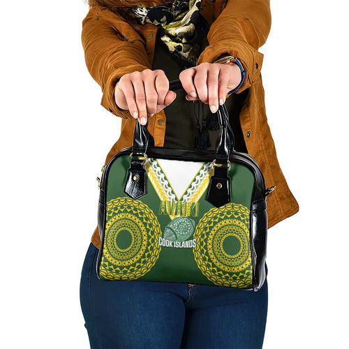 Avaiki Cook Islands Rugby Shoulder Handbag Kuki Airani Tatau Green - Aussie Hoodie
