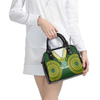 Avaiki Cook Islands Rugby Shoulder Handbag Kuki Airani Tatau Green - Aussie Hoodie
