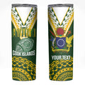 Custom Avaiki Cook Islands Rugby Skinny Tumbler Kuki Airani Tatau Green - Aussie Hoodie