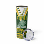 Custom Avaiki Cook Islands Rugby Skinny Tumbler Kuki Airani Tatau Green - Aussie Hoodie