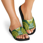 Avaiki Cook Islands Rugby Slide Sandals Kuki Airani Tatau Green - Aussie Hoodie