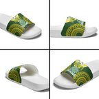 Avaiki Cook Islands Rugby Slide Sandals Kuki Airani Tatau Green - Aussie Hoodie