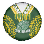 Avaiki Cook Islands Rugby Spare Tire Cover Kuki Airani Tatau Green - Aussie Hoodie
