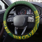 Avaiki Cook Islands Rugby Steering Wheel Cover Kuki Airani Tatau Green - Aussie Hoodie