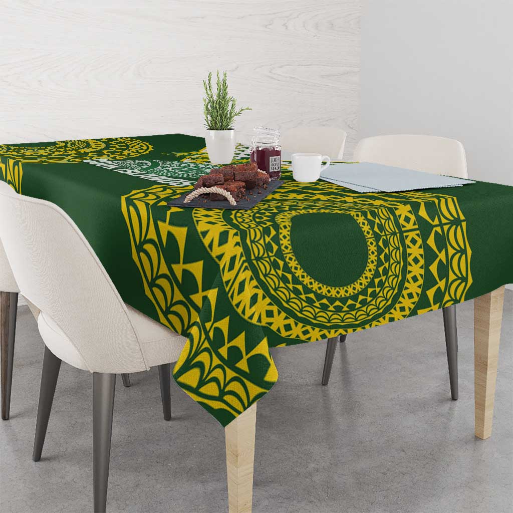 Avaiki Cook Islands Rugby Tablecloth Kuki Airani Tatau Green - Aussie Hoodie
