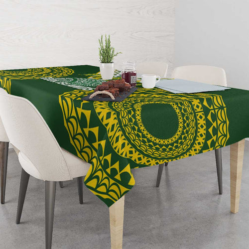 Avaiki Cook Islands Rugby Tablecloth Kuki Airani Tatau Green - Aussie Hoodie