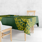 Avaiki Cook Islands Rugby Tablecloth Kuki Airani Tatau Green - Aussie Hoodie