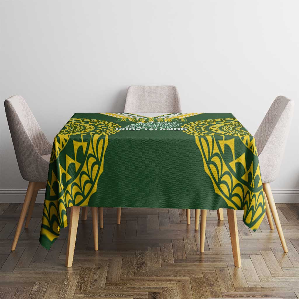 Avaiki Cook Islands Rugby Tablecloth Kuki Airani Tatau Green - Aussie Hoodie