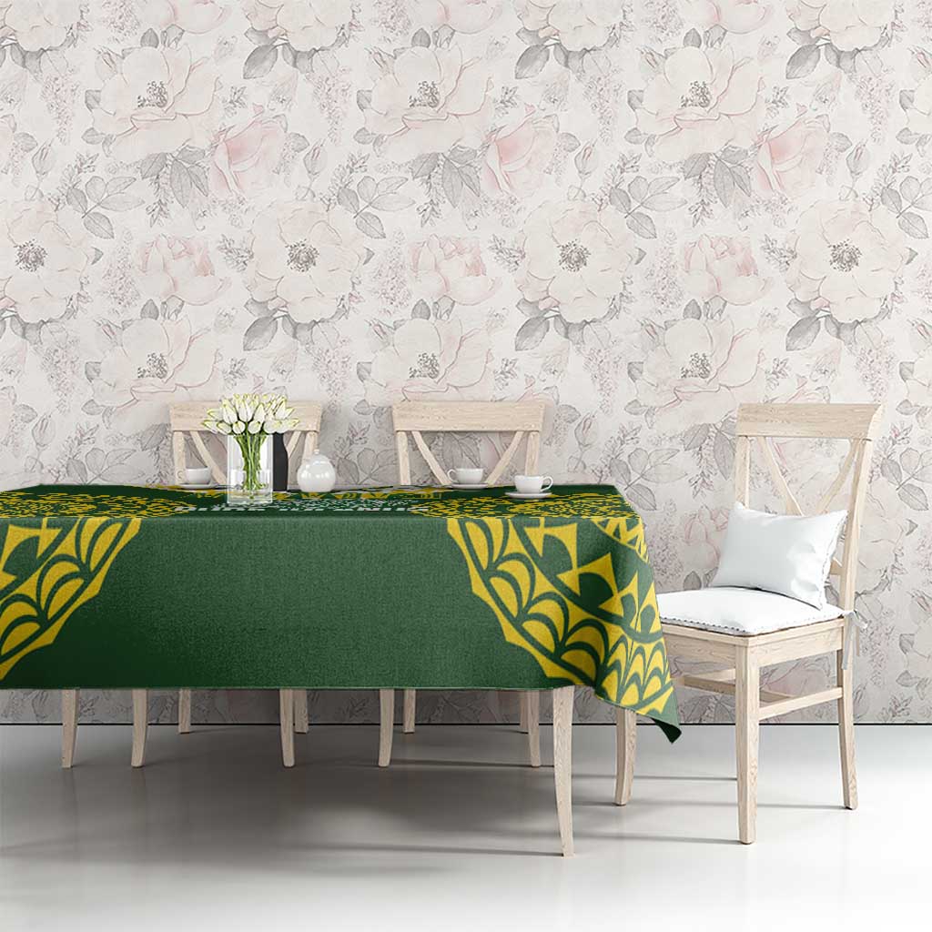 Avaiki Cook Islands Rugby Tablecloth Kuki Airani Tatau Green - Aussie Hoodie