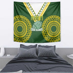 Avaiki Cook Islands Rugby Tapestry Kuki Airani Tatau Green - Aussie Hoodie