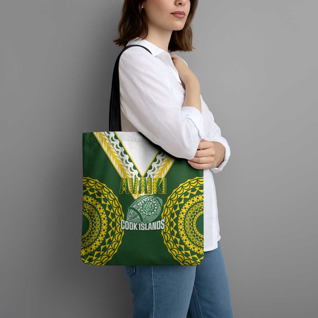 Avaiki Cook Islands Rugby Tote Bag Kuki Airani Tatau Green - Aussie Hoodie