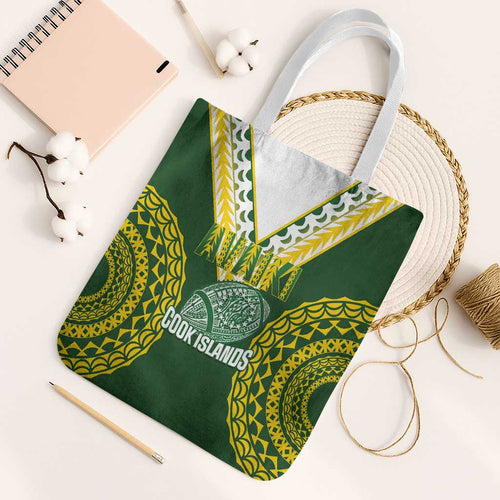 Avaiki Cook Islands Rugby Tote Bag Kuki Airani Tatau Green - Aussie Hoodie