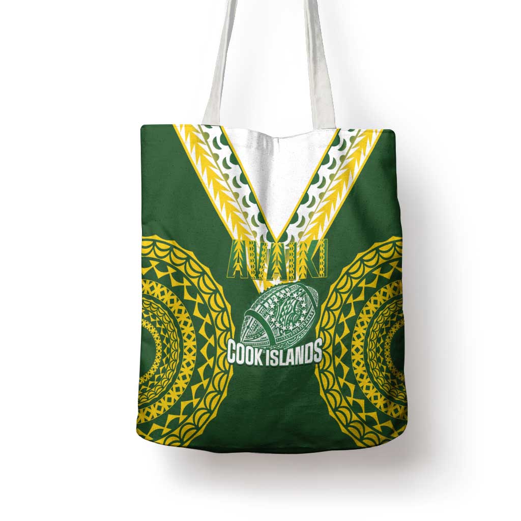 Avaiki Cook Islands Rugby Tote Bag Kuki Airani Tatau Green - Aussie Hoodie