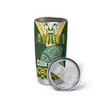 Custom Avaiki Cook Islands Rugby Tumbler Cup Kuki Airani Tatau Green - Aussie Hoodie