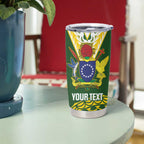 Custom Avaiki Cook Islands Rugby Tumbler Cup Kuki Airani Tatau Green - Aussie Hoodie