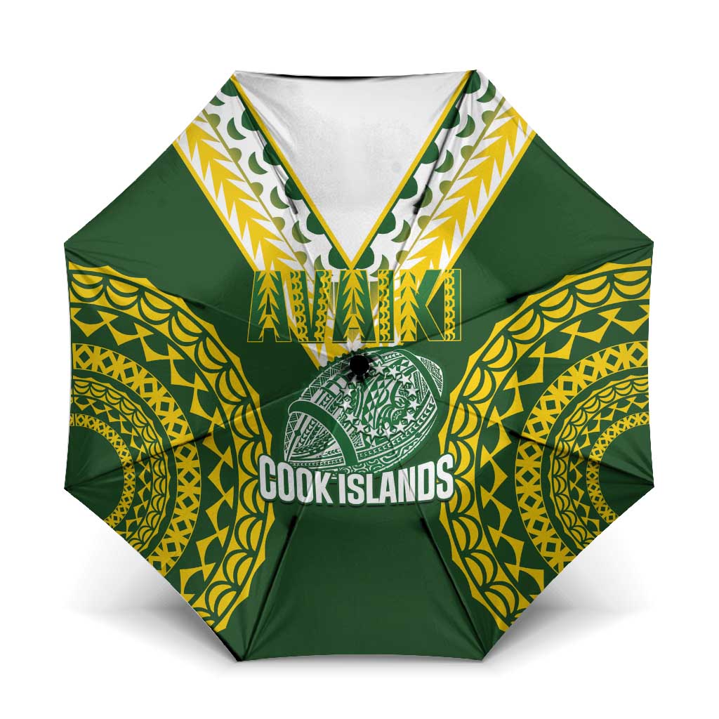 Avaiki Cook Islands Rugby Umbrella Kuki Airani Tatau Green - Aussie Hoodie