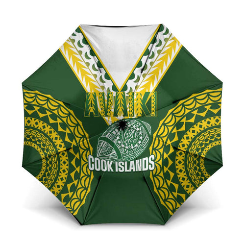 Avaiki Cook Islands Rugby Umbrella Kuki Airani Tatau Green - Aussie Hoodie
