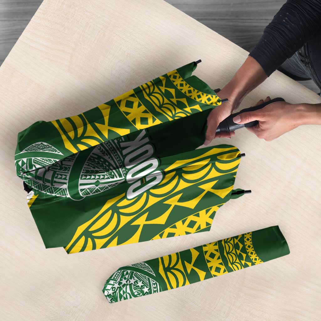 Avaiki Cook Islands Rugby Umbrella Kuki Airani Tatau Green - Aussie Hoodie