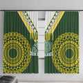 Avaiki Cook Islands Rugby Window Curtain Kuki Airani Tatau Green - Aussie Hoodie