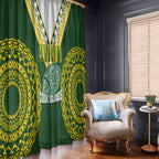 Avaiki Cook Islands Rugby Window Curtain Kuki Airani Tatau Green - Aussie Hoodie