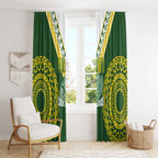 Avaiki Cook Islands Rugby Window Curtain Kuki Airani Tatau Green - Aussie Hoodie