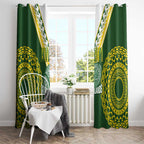 Avaiki Cook Islands Rugby Window Curtain Kuki Airani Tatau Green - Aussie Hoodie
