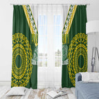 Avaiki Cook Islands Rugby Window Curtain Kuki Airani Tatau Green - Aussie Hoodie