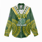 Custom Avaiki Cook Islands Rugby Women Casual Shirt Kuki Airani Tatau Green - Aussie Hoodie