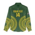 Custom Avaiki Cook Islands Rugby Women Casual Shirt Kuki Airani Tatau Green - Aussie Hoodie