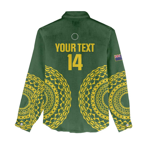 Custom Avaiki Cook Islands Rugby Women Casual Shirt Kuki Airani Tatau Green - Aussie Hoodie