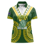 Custom Avaiki Cook Islands Rugby Women Polo Shirt Kuki Airani Tatau Green - Aussie Hoodie