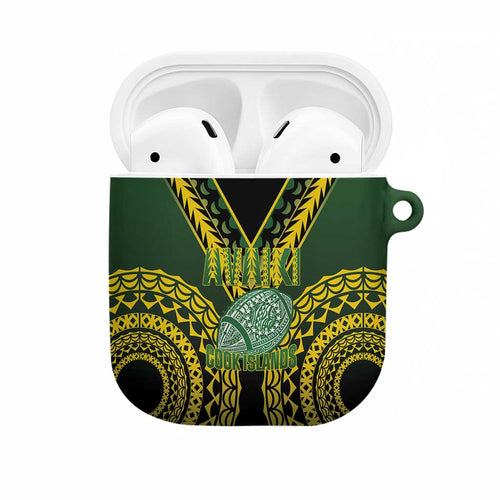 Avaiki Cook Islands Rugby AirPods Case Kuki Airani Tatau Black - Aussie Hoodie